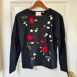 Vintage Liz Claiborne Petite Sport Floral Sweater – Size PS